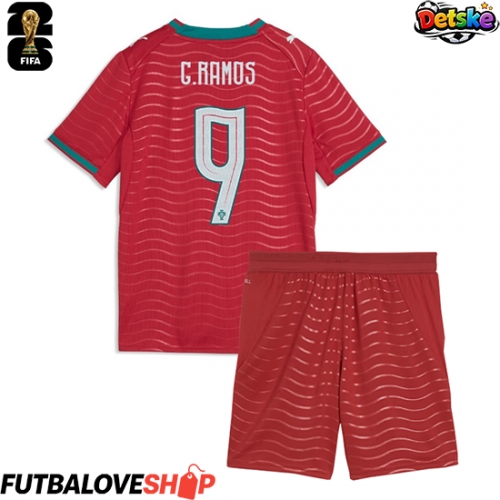 Dres Portugalsko Goncalo Ramos #9 Domáci pre deti MS 2026 Krátky Rukáv (+ trenírky)